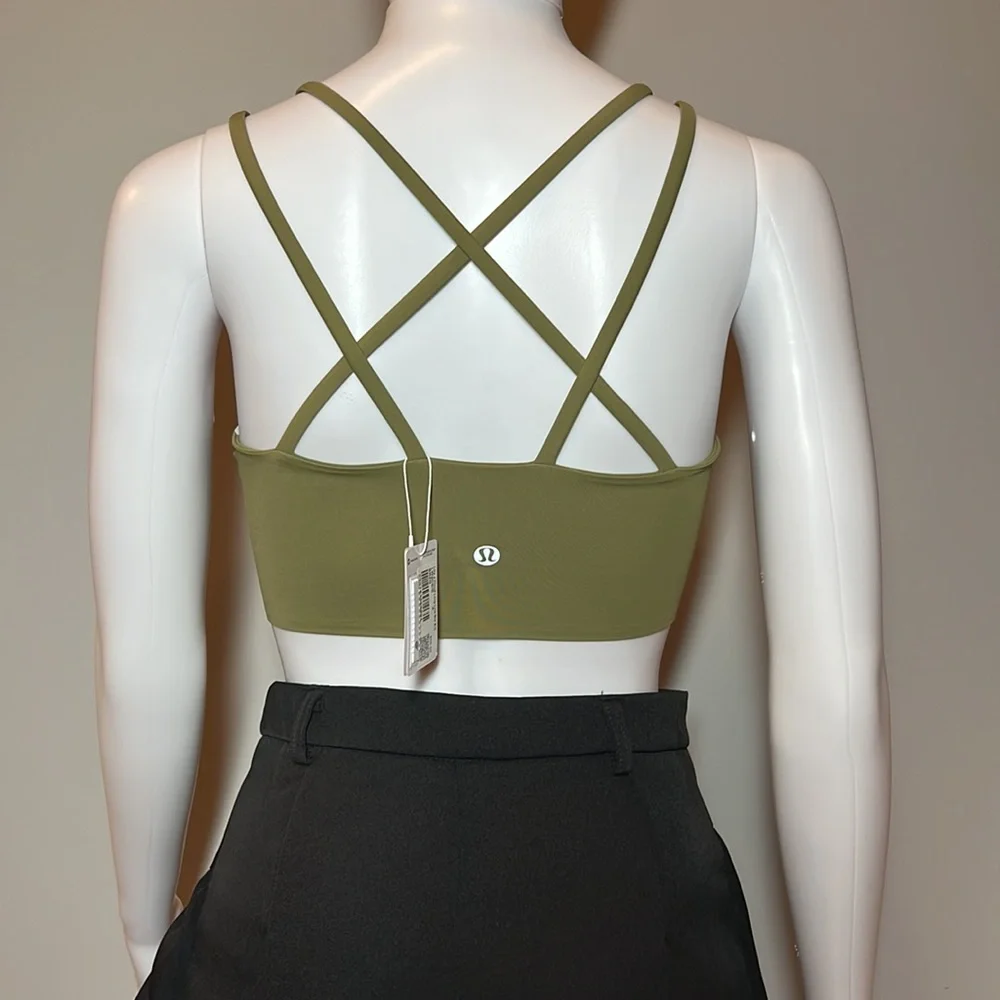 Lululemon Like a Cloud Bra Long Line B/C Cup Size 4 in Rosemary Green - Picture 6 of 7